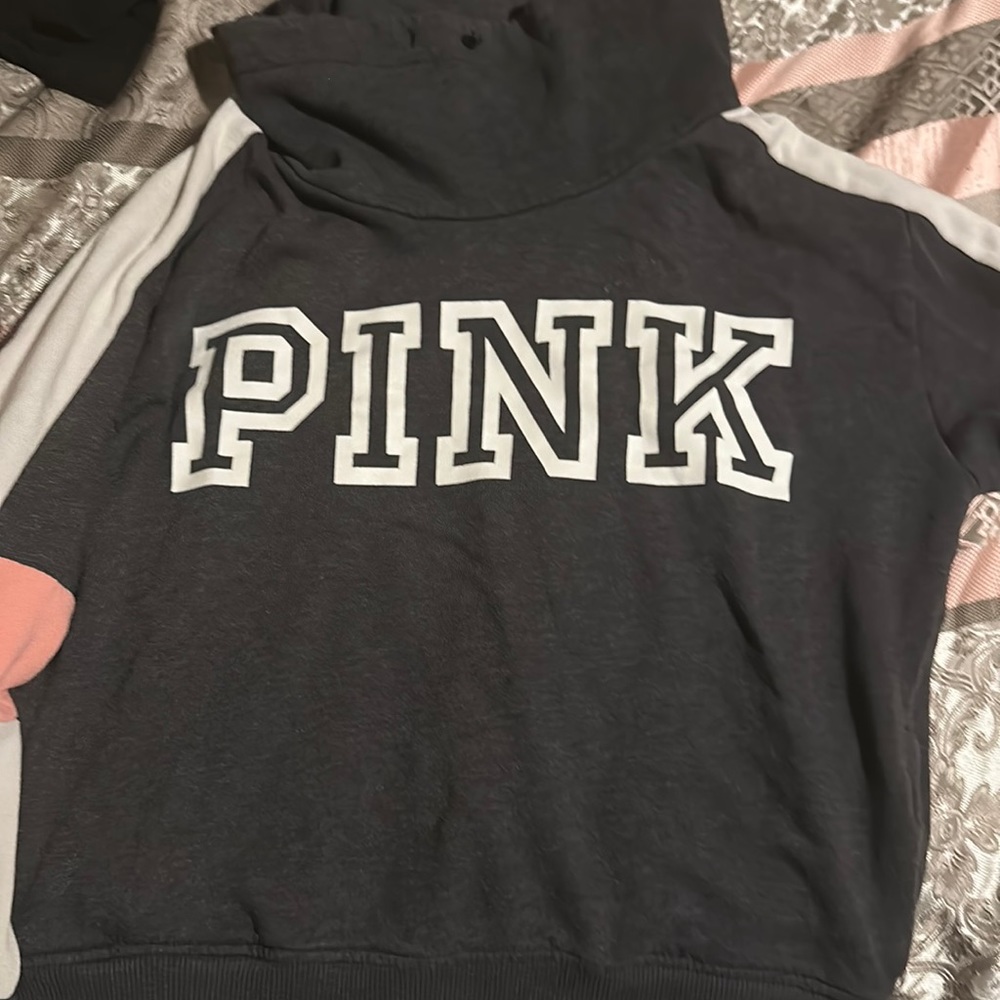 Pink cowl neck sweatshirt